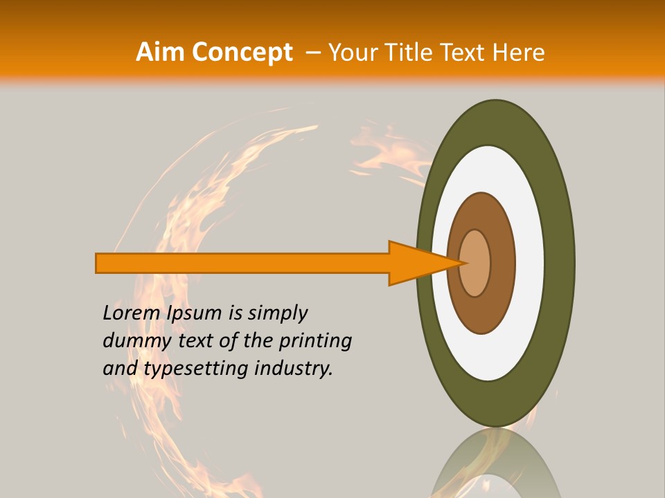 A Circle Of Fire With A Black Background PowerPoint Template