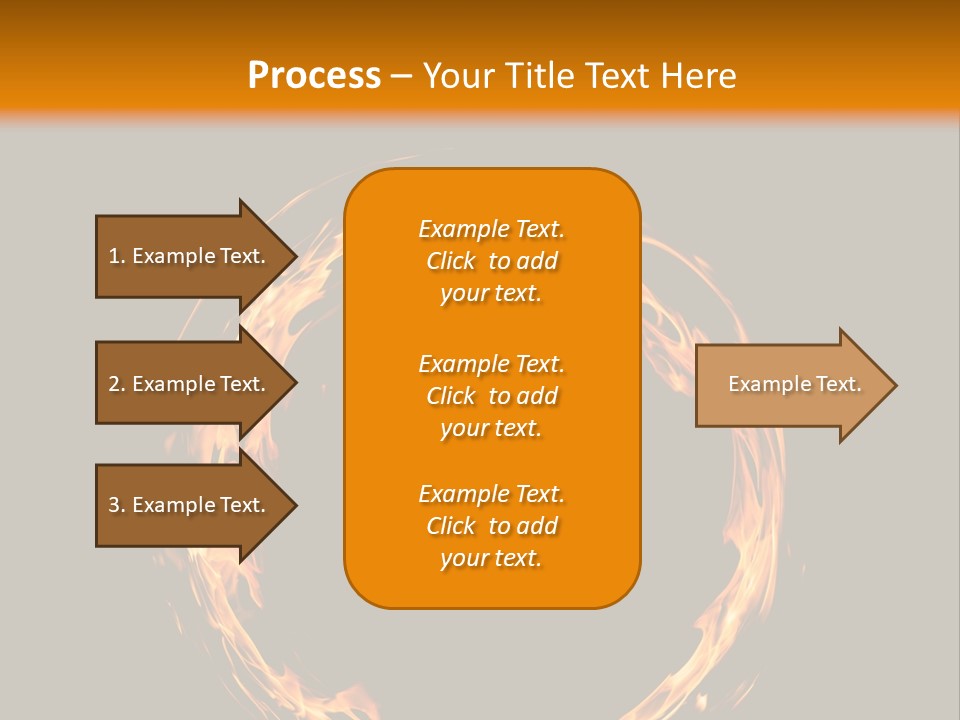 A Circle Of Fire With A Black Background PowerPoint Template