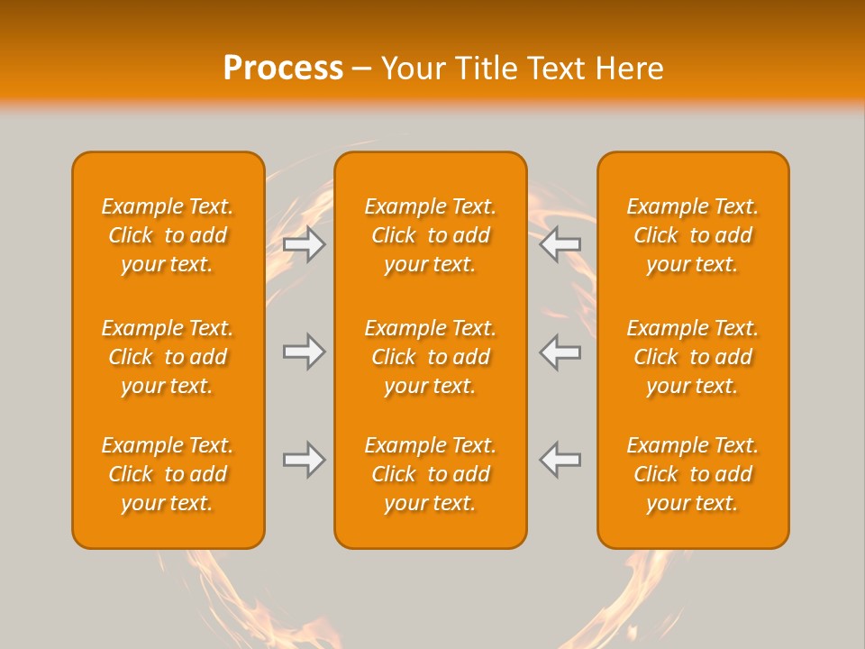 A Circle Of Fire With A Black Background PowerPoint Template