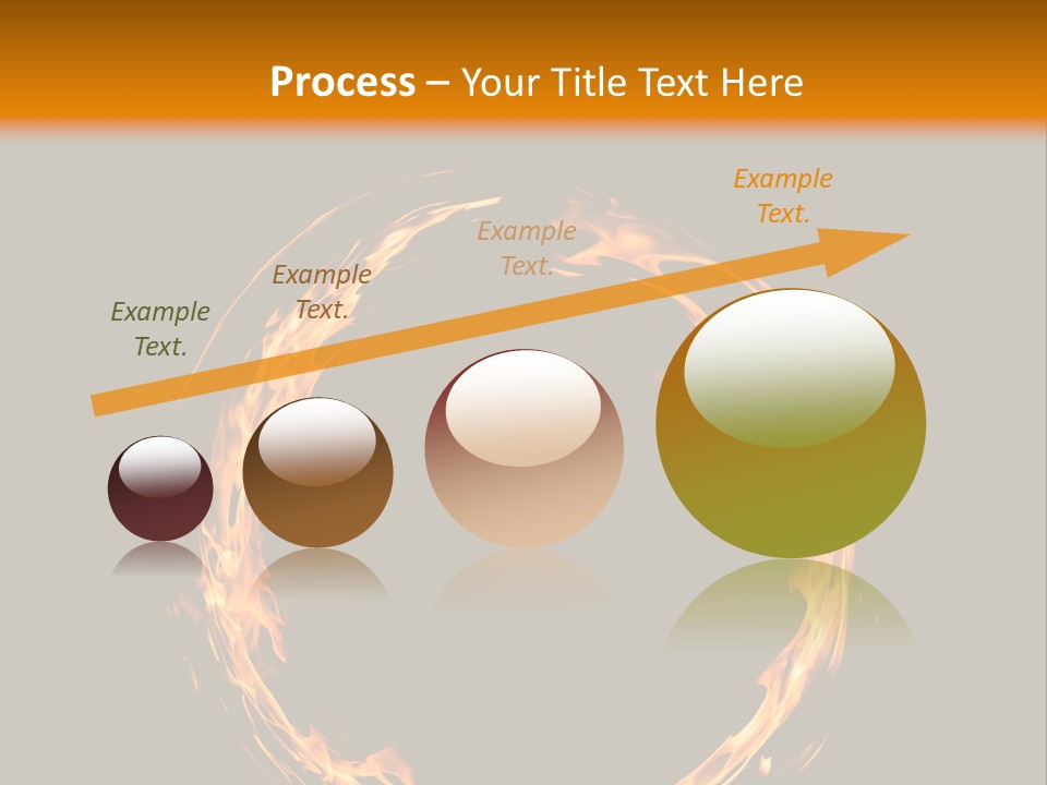 A Circle Of Fire With A Black Background PowerPoint Template