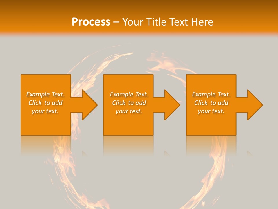 A Circle Of Fire With A Black Background PowerPoint Template