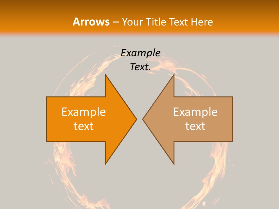 A Circle Of Fire With A Black Background PowerPoint Template