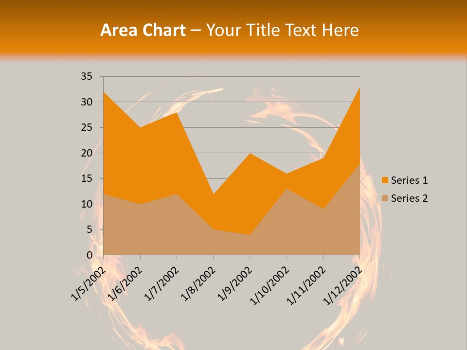 A Circle Of Fire With A Black Background PowerPoint Template
