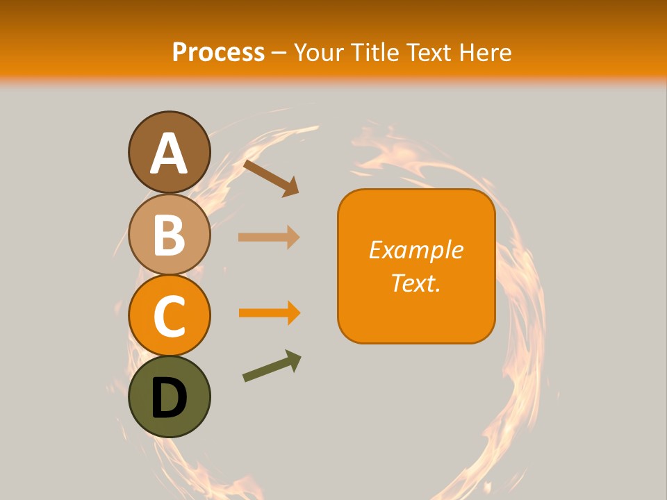 A Circle Of Fire With A Black Background PowerPoint Template