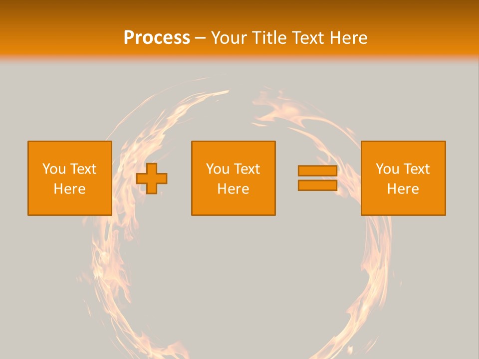 A Circle Of Fire With A Black Background PowerPoint Template