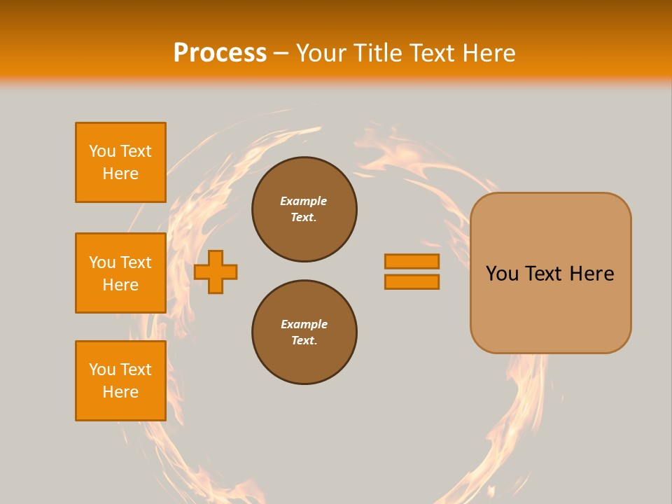 A Circle Of Fire With A Black Background PowerPoint Template