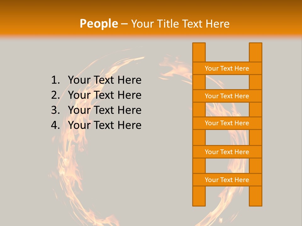 A Circle Of Fire With A Black Background PowerPoint Template