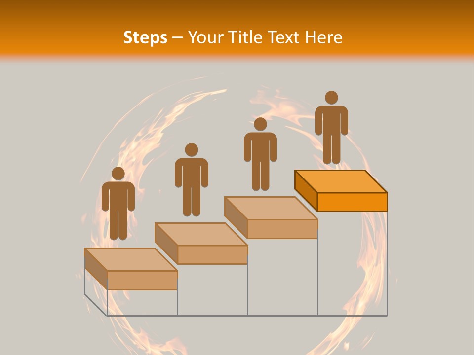 A Circle Of Fire With A Black Background PowerPoint Template