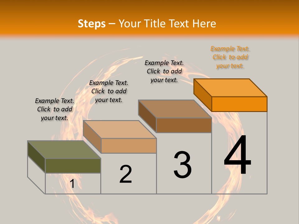 A Circle Of Fire With A Black Background PowerPoint Template