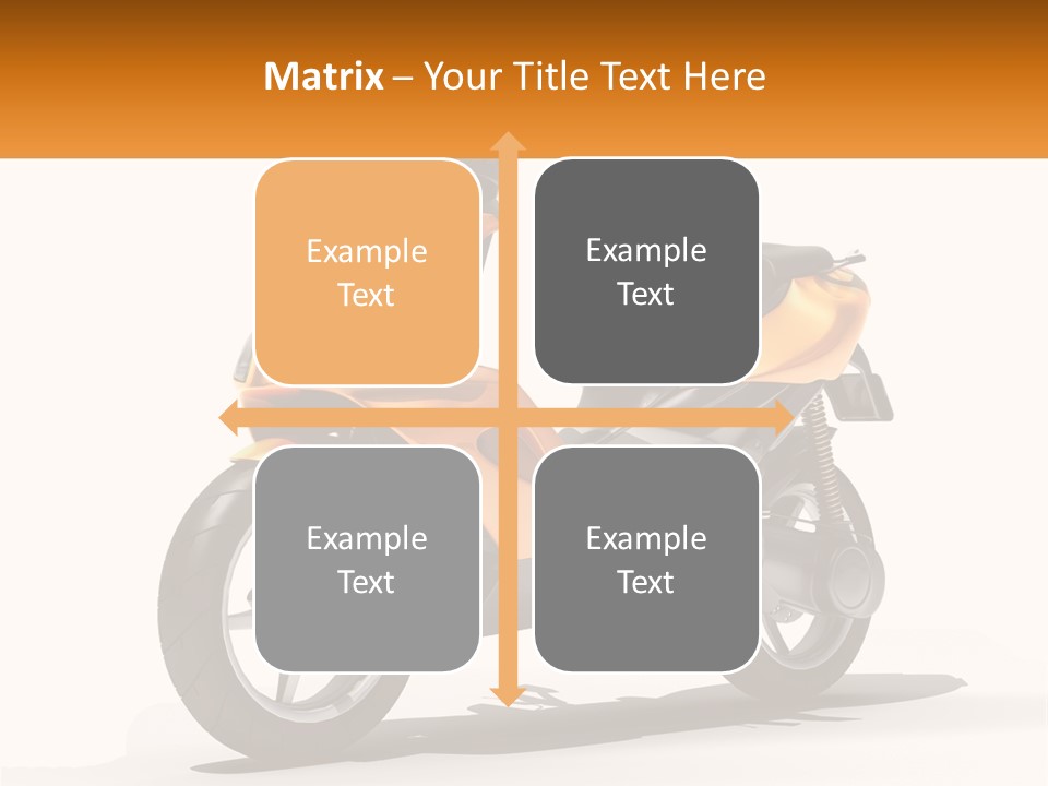 A Yellow And Black Motor Scooter Is Shown PowerPoint Template