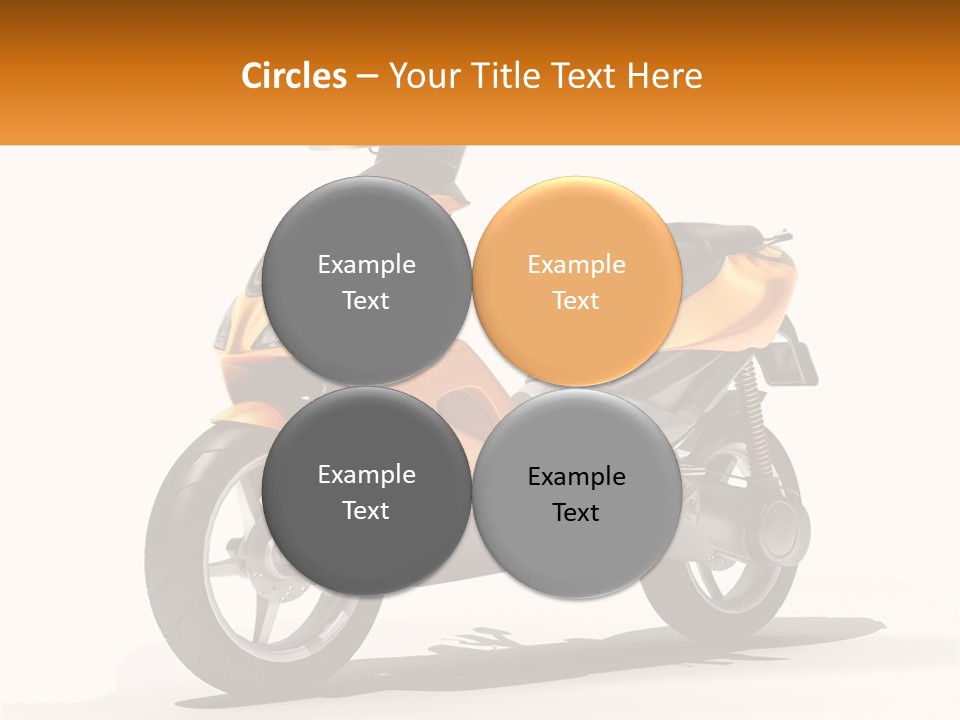 A Yellow And Black Motor Scooter Is Shown PowerPoint Template