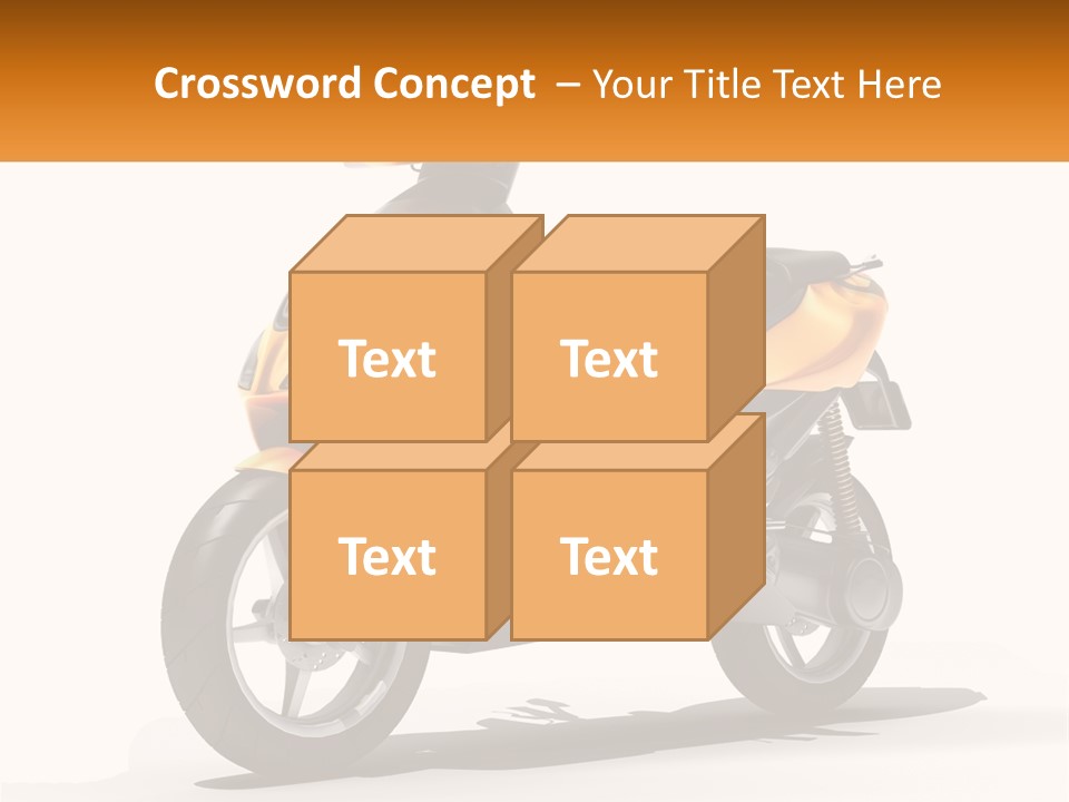 A Yellow And Black Motor Scooter Is Shown PowerPoint Template