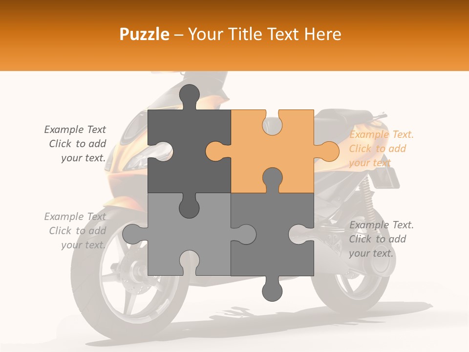 A Yellow And Black Motor Scooter Is Shown PowerPoint Template