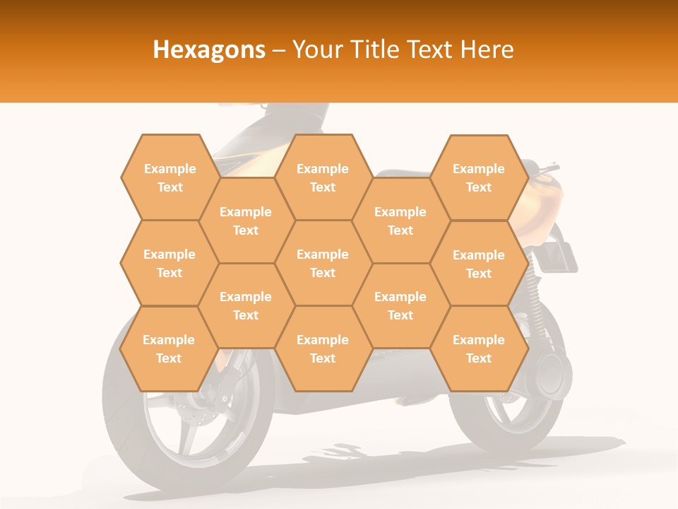 A Yellow And Black Motor Scooter Is Shown PowerPoint Template