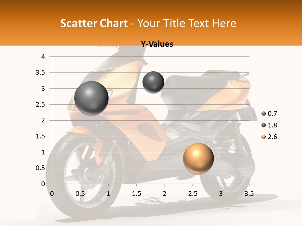A Yellow And Black Motor Scooter Is Shown PowerPoint Template
