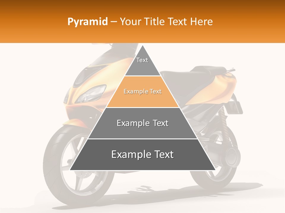 A Yellow And Black Motor Scooter Is Shown PowerPoint Template