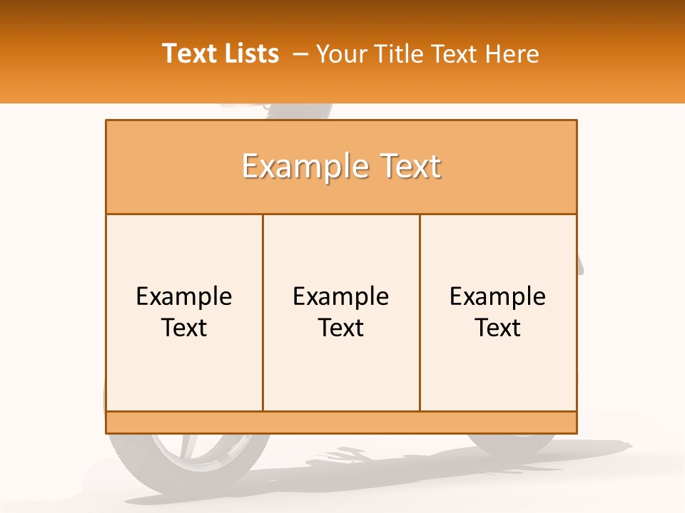 A Yellow And Black Motor Scooter Is Shown PowerPoint Template