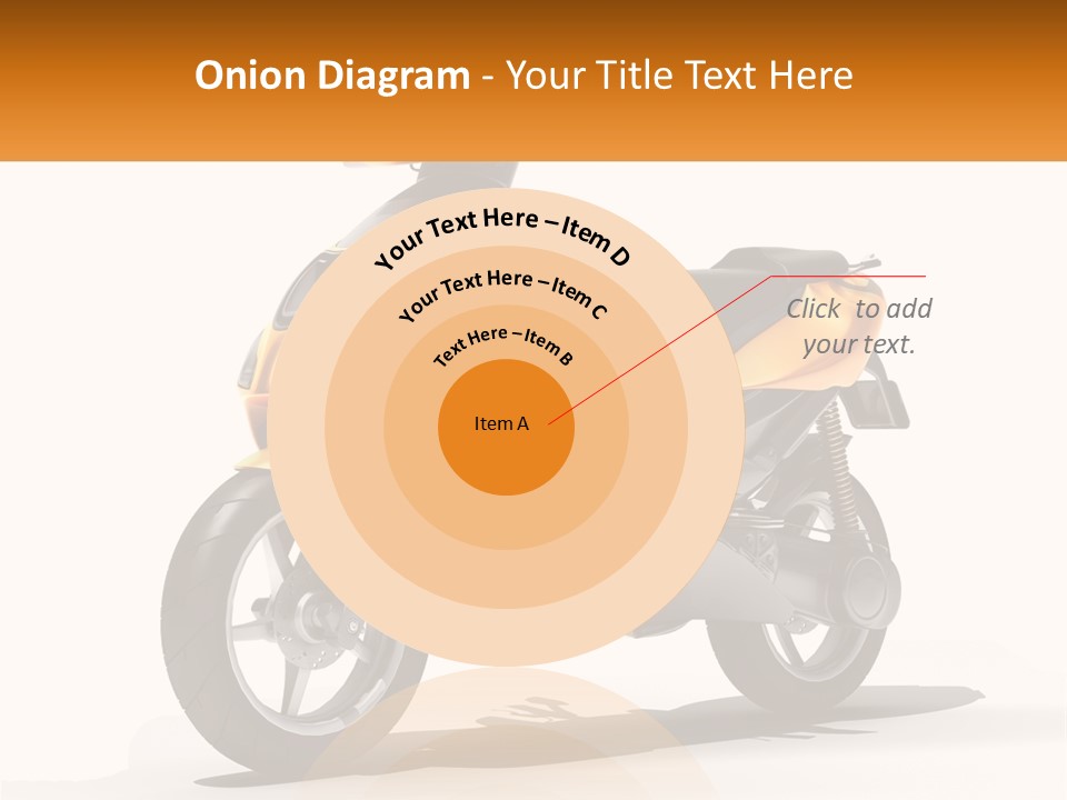 A Yellow And Black Motor Scooter Is Shown PowerPoint Template