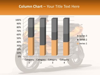 A Yellow And Black Motor Scooter Is Shown PowerPoint Template