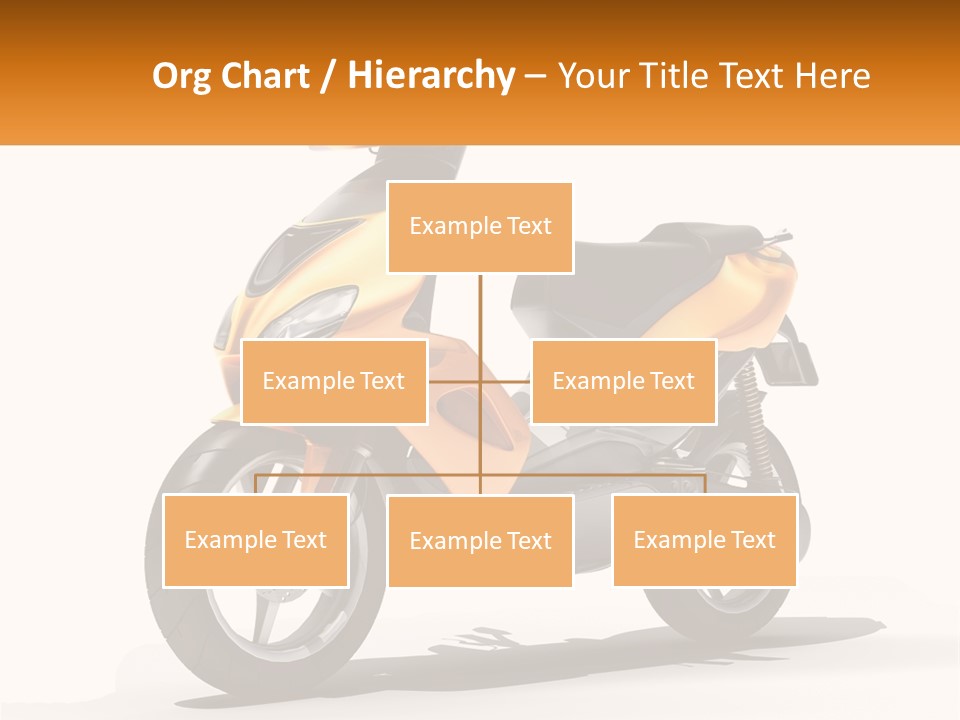 A Yellow And Black Motor Scooter Is Shown PowerPoint Template