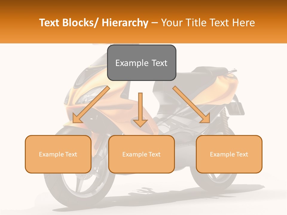 A Yellow And Black Motor Scooter Is Shown PowerPoint Template
