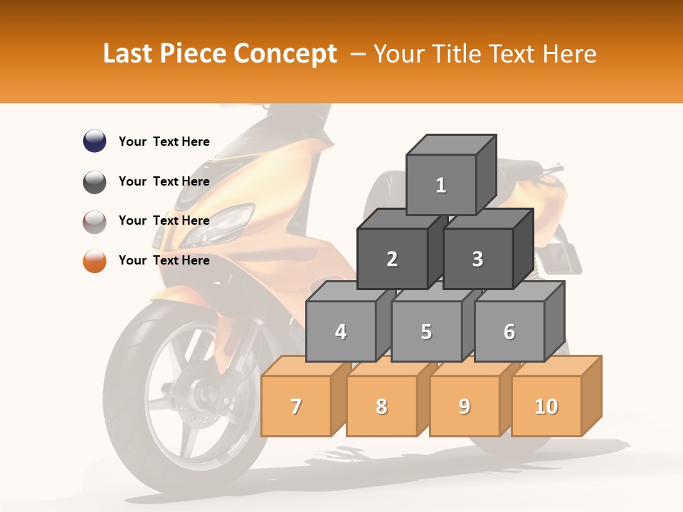 A Yellow And Black Motor Scooter Is Shown PowerPoint Template