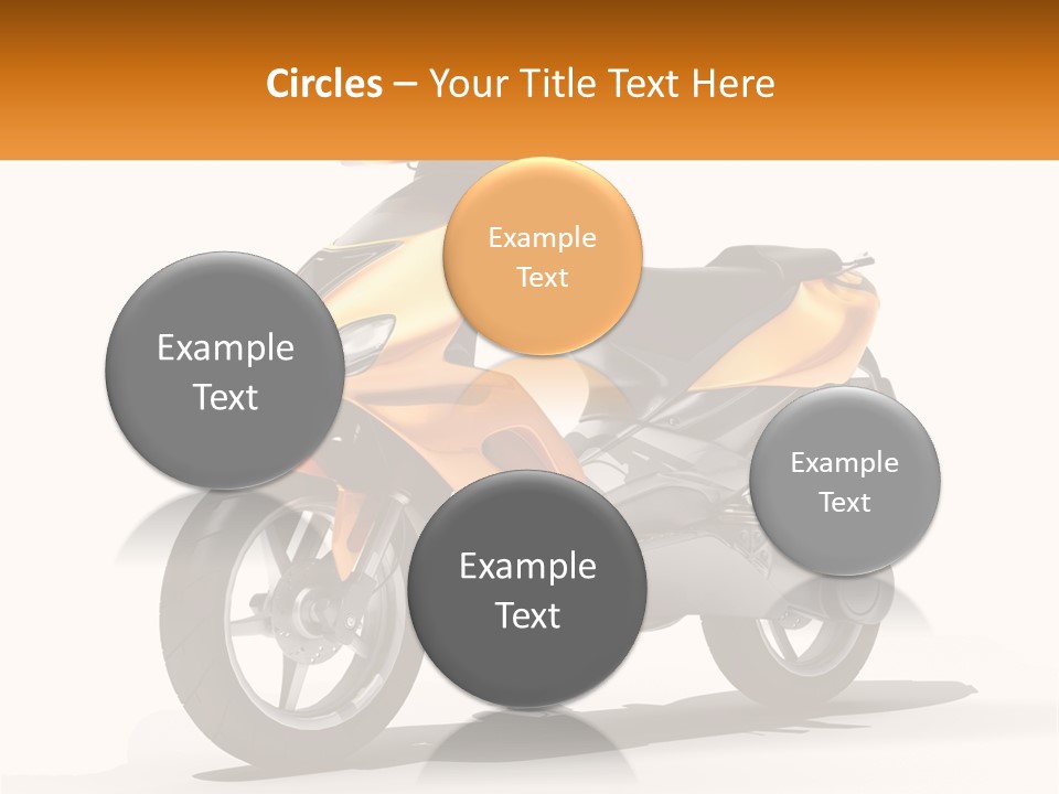 A Yellow And Black Motor Scooter Is Shown PowerPoint Template