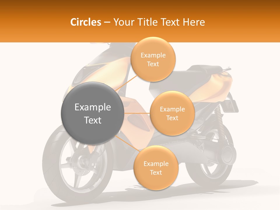 A Yellow And Black Motor Scooter Is Shown PowerPoint Template