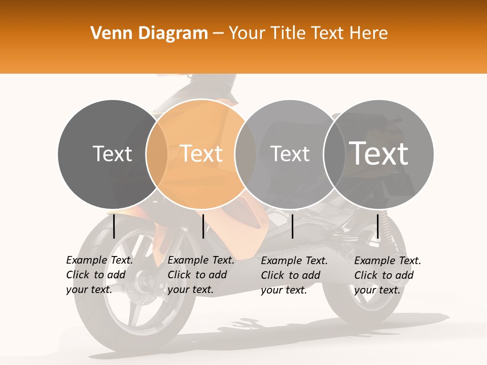 A Yellow And Black Motor Scooter Is Shown PowerPoint Template