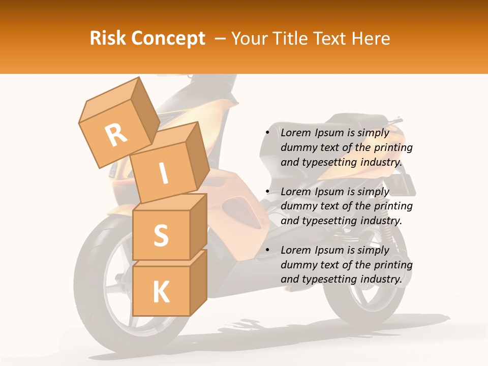 A Yellow And Black Motor Scooter Is Shown PowerPoint Template