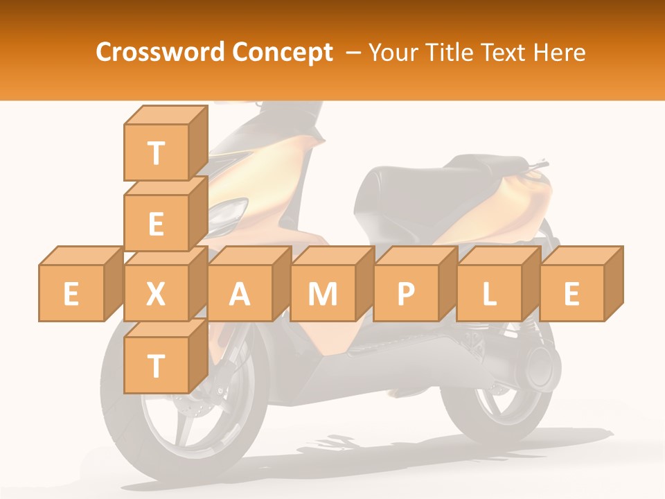 A Yellow And Black Motor Scooter Is Shown PowerPoint Template