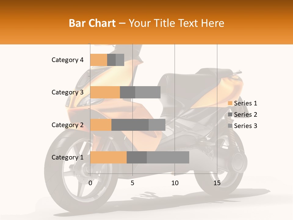 A Yellow And Black Motor Scooter Is Shown PowerPoint Template