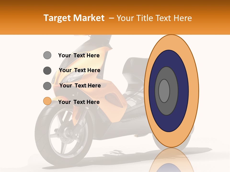 A Yellow And Black Motor Scooter Is Shown PowerPoint Template