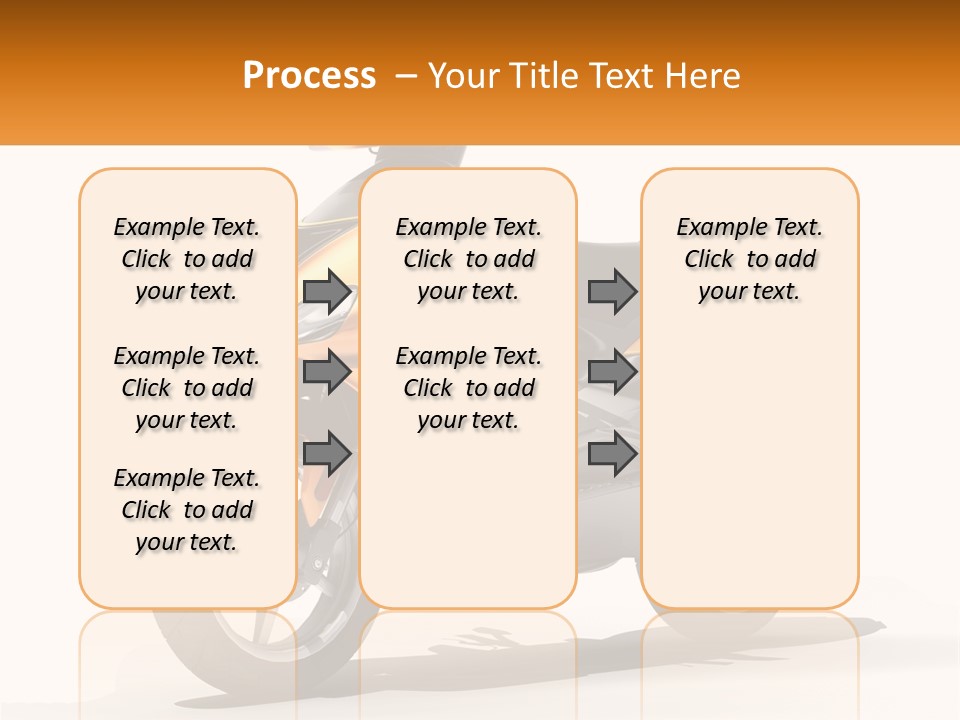A Yellow And Black Motor Scooter Is Shown PowerPoint Template