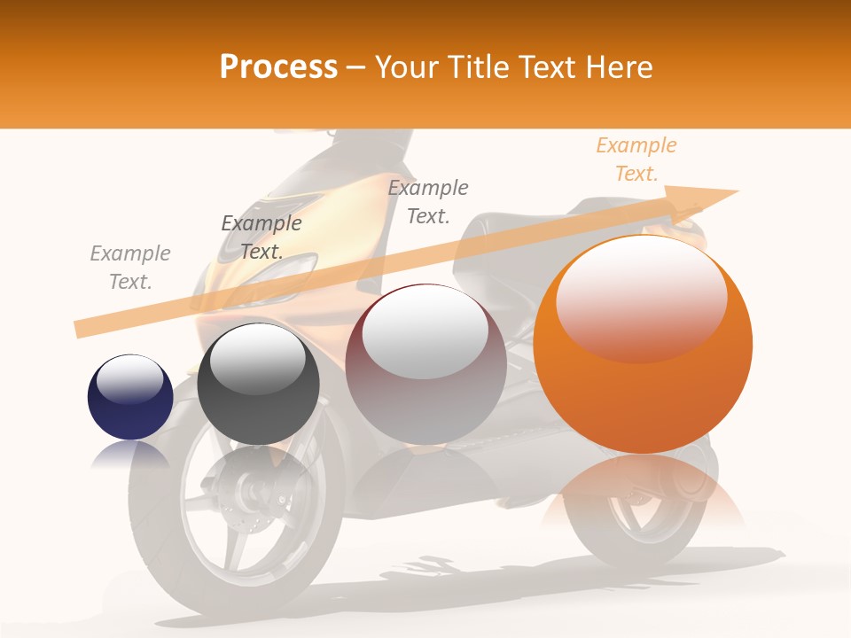 A Yellow And Black Motor Scooter Is Shown PowerPoint Template