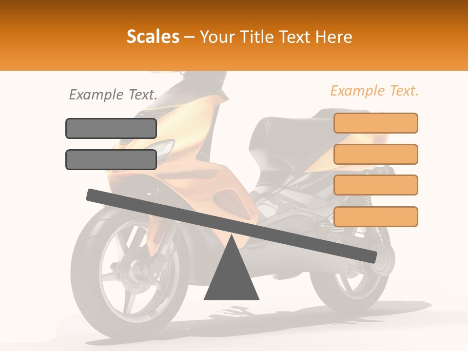 A Yellow And Black Motor Scooter Is Shown PowerPoint Template
