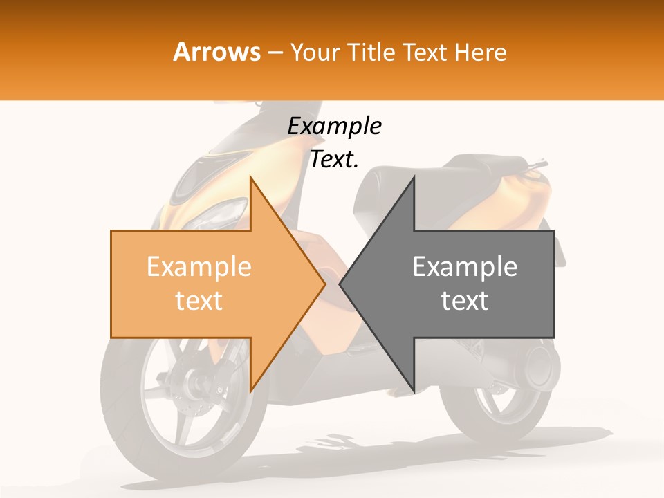 A Yellow And Black Motor Scooter Is Shown PowerPoint Template