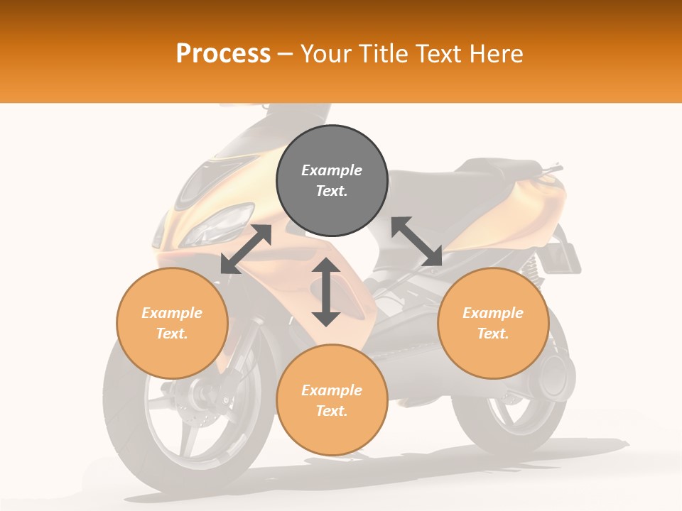 A Yellow And Black Motor Scooter Is Shown PowerPoint Template