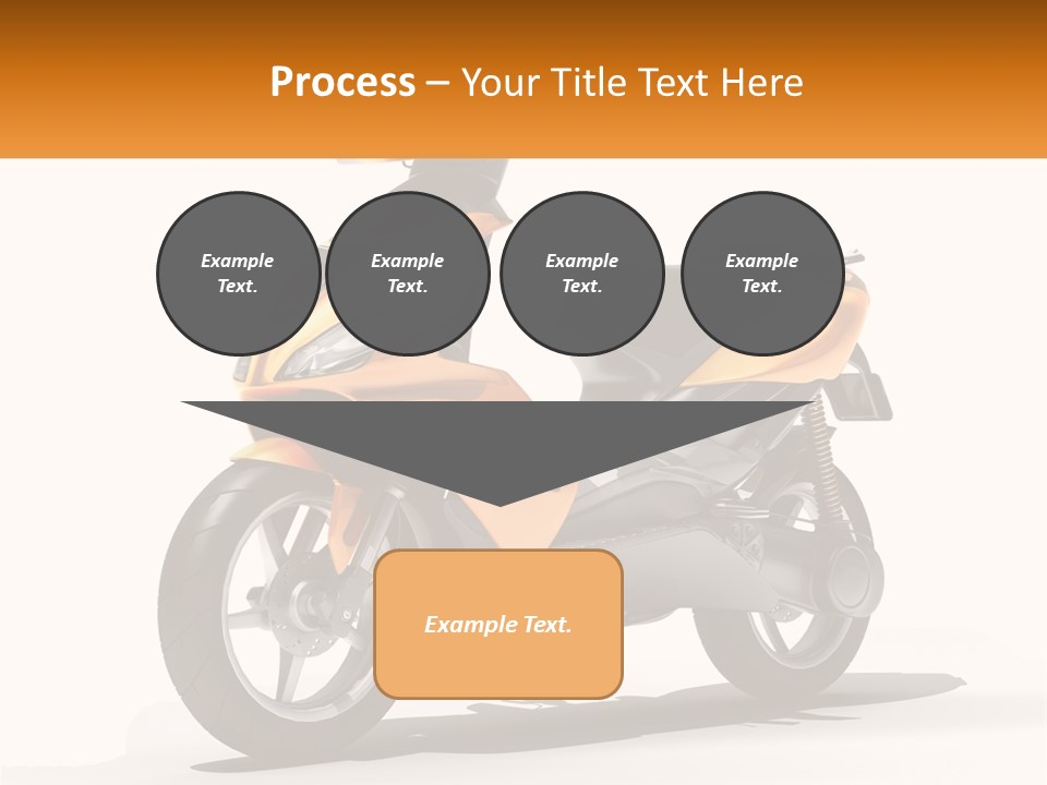 A Yellow And Black Motor Scooter Is Shown PowerPoint Template