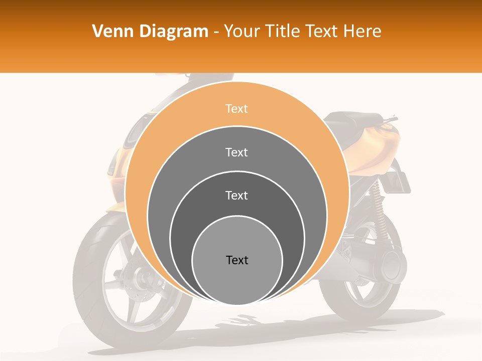 A Yellow And Black Motor Scooter Is Shown PowerPoint Template