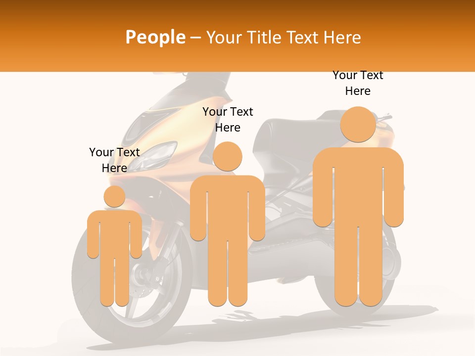 A Yellow And Black Motor Scooter Is Shown PowerPoint Template