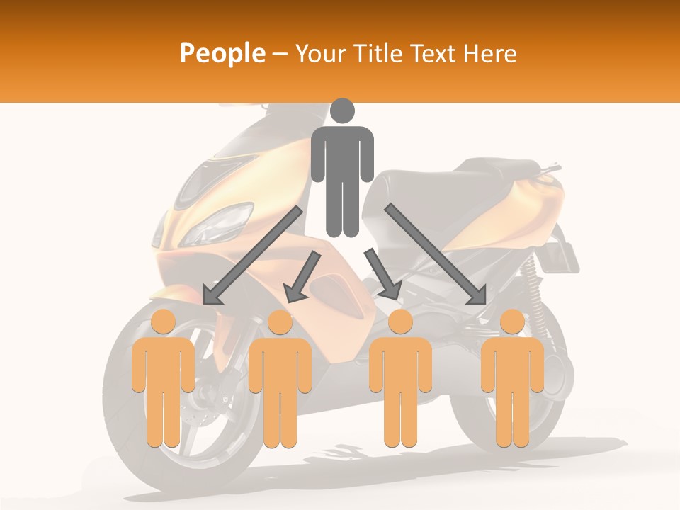 A Yellow And Black Motor Scooter Is Shown PowerPoint Template