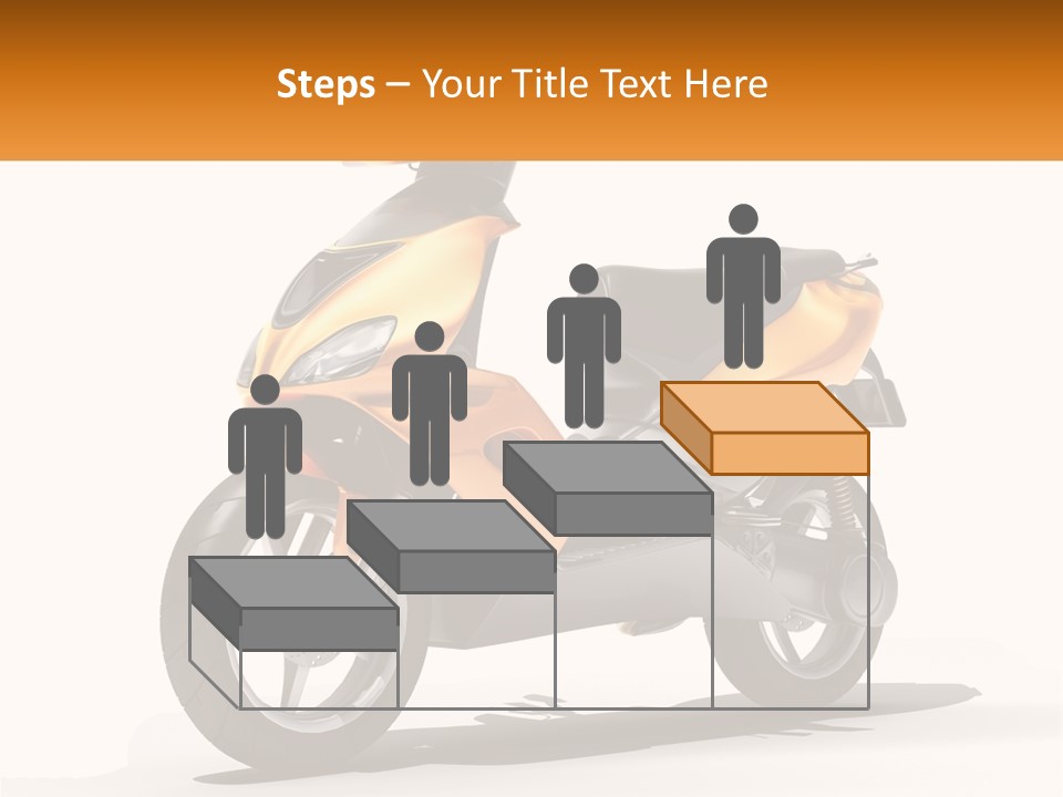 A Yellow And Black Motor Scooter Is Shown PowerPoint Template