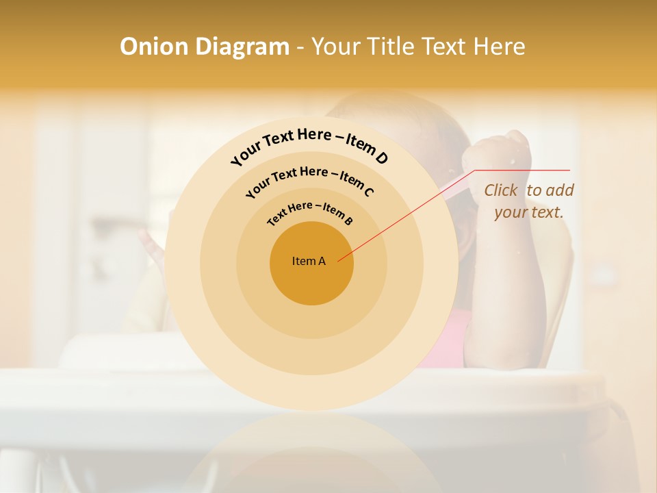 A Baby Sitting In A High Chair With A Spoon In It's Mouth PowerPoint Template
