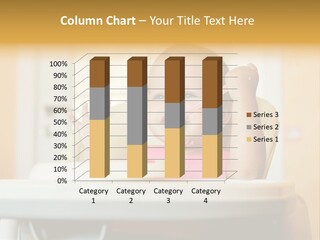 A Baby Sitting In A High Chair With A Spoon In It's Mouth PowerPoint Template