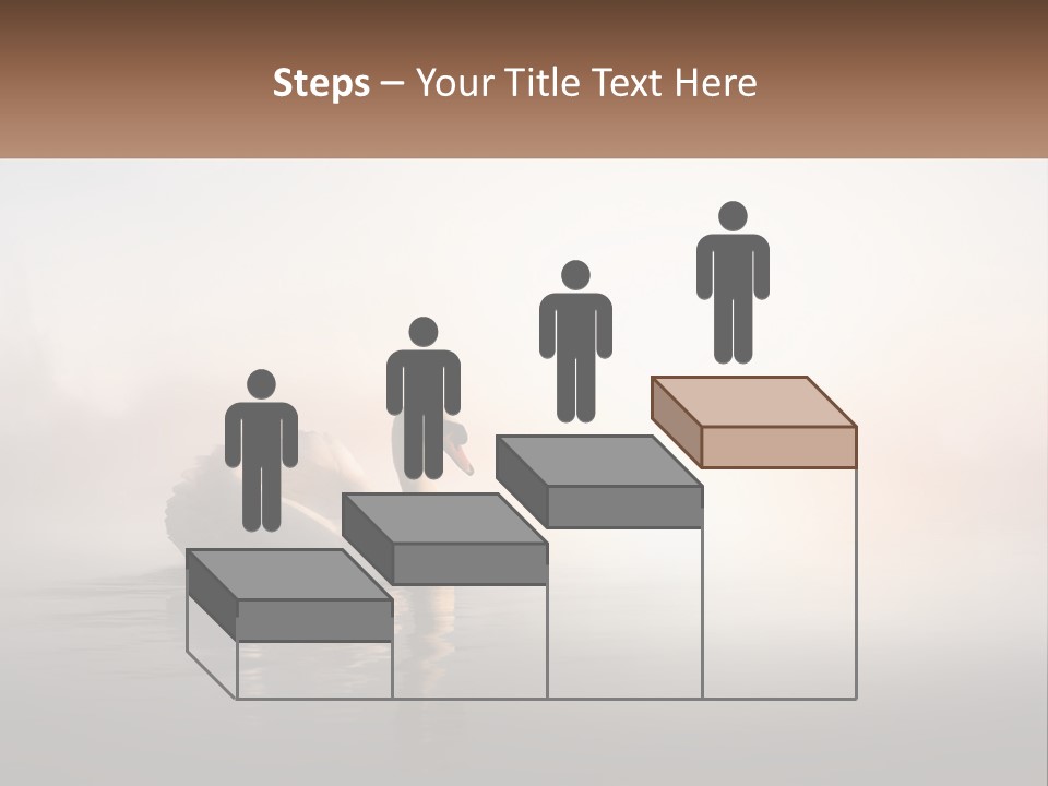 A White Swan Floating On Top Of A Body Of Water PowerPoint Template