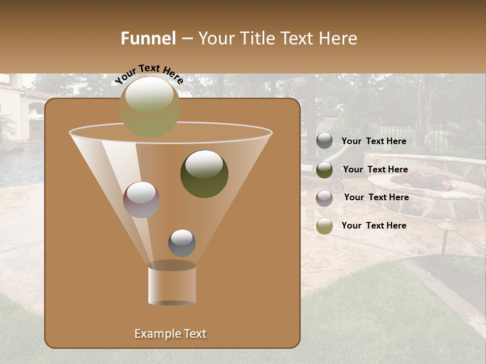 A Backyard With A Pool And A Waterfall PowerPoint Template