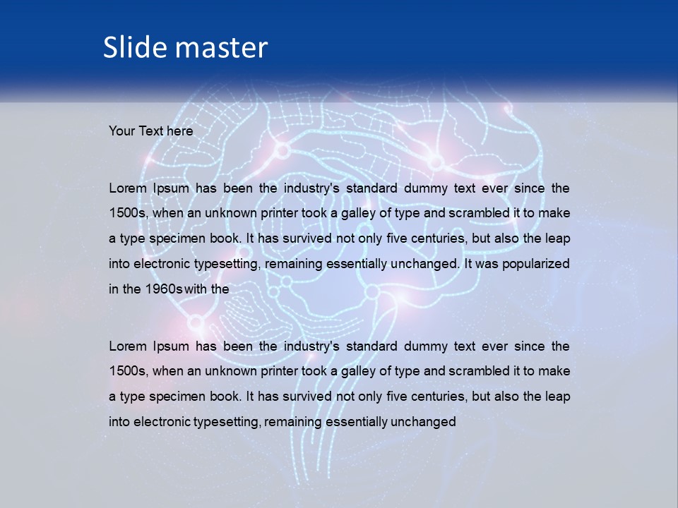 A Blue Brain Powerpoint Presentation PowerPoint Template