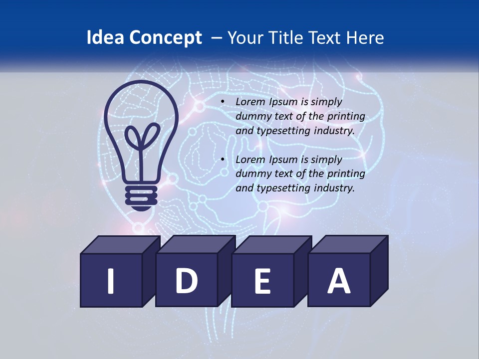 A Blue Brain Powerpoint Presentation PowerPoint Template
