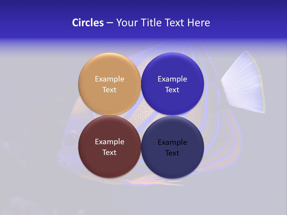 A Blue And Yellow Fish On A Blue Background PowerPoint Template